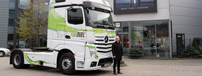 Nowy Actros w pojedynku paliwowym w firmie Wiśniowski