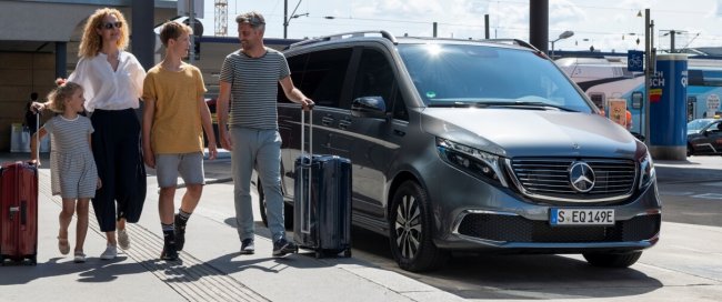 EQV i eVito Tourer z dopłatami dla rodzin.