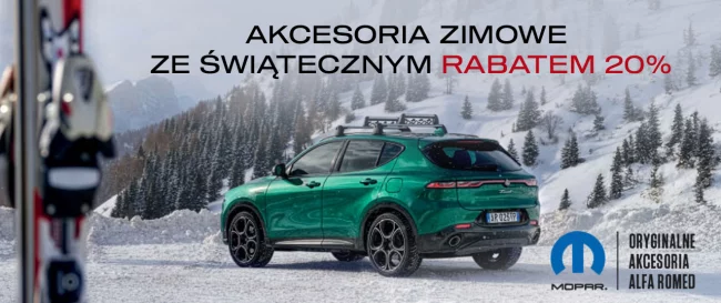 Doposaż swój samochód w akcesoria zimowe Alfa Romeo ze świątecznym rabatem!