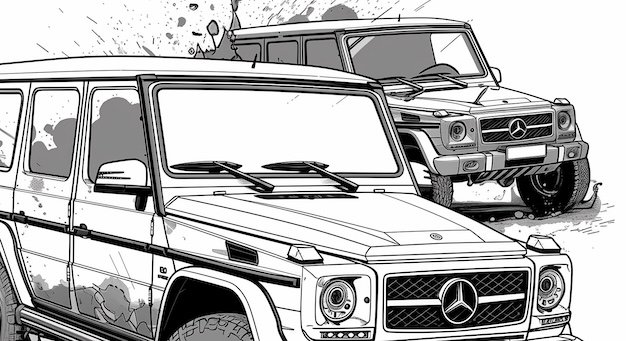Wiosenne kolorowanki w stylu Mercedes-Benz