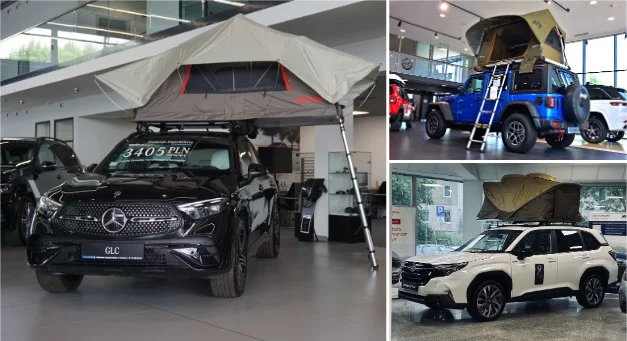 Namioty dachowe w naszych salonach Jeep, Mercedes i Subaru