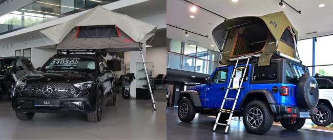 Namioty dachowe w naszych salonach Jeep, Mercedes i Subaru