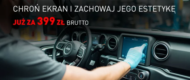 Usługa w serwisach Jeep. Zabezpieczenie ekranów folią ochronną PPF!