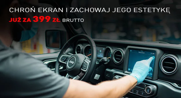 Usługa w serwisach Jeep. Zabezpieczenie ekranów folią ochronną PPF!