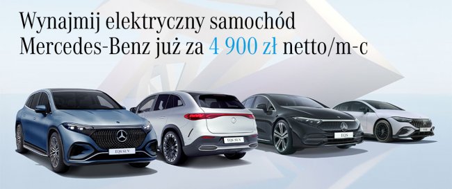 Wynajmij elektryczny samochód Mercedes-Benz za 4900 zł netto/m-c