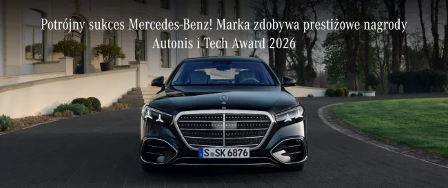 Potrójny sukces Mercedes-Benz! Marka zdobywa prestiżowe nagrody Autonis i Tech Award 2026