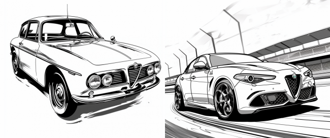 Kolorowanki z Alfa Romeo w roli głównej