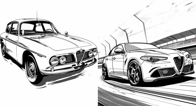 Kolorowanki z Alfa Romeo w roli głównej