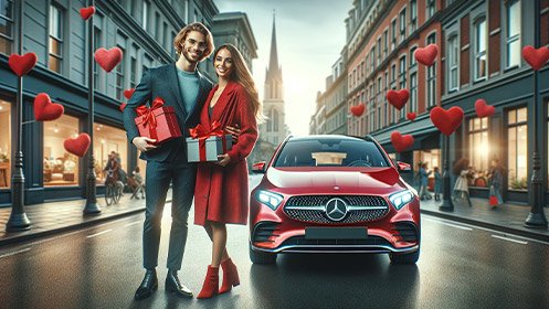 Akcesoria Mercedes-Benz na Walentynki z rabatem 10%.