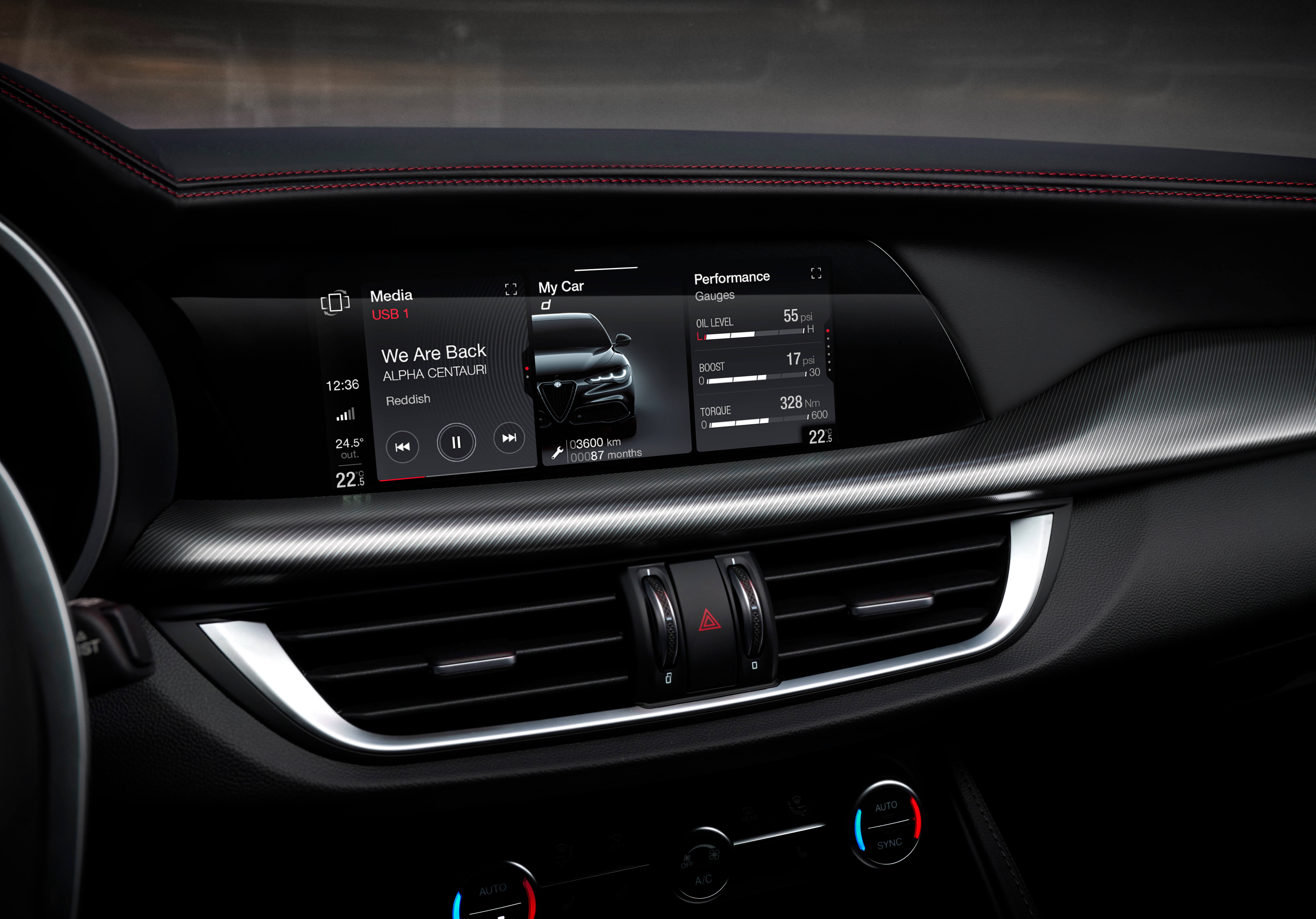 Intuicyjny system multimedialno-informacyjny w nocyj modelach Alfa Romeo
