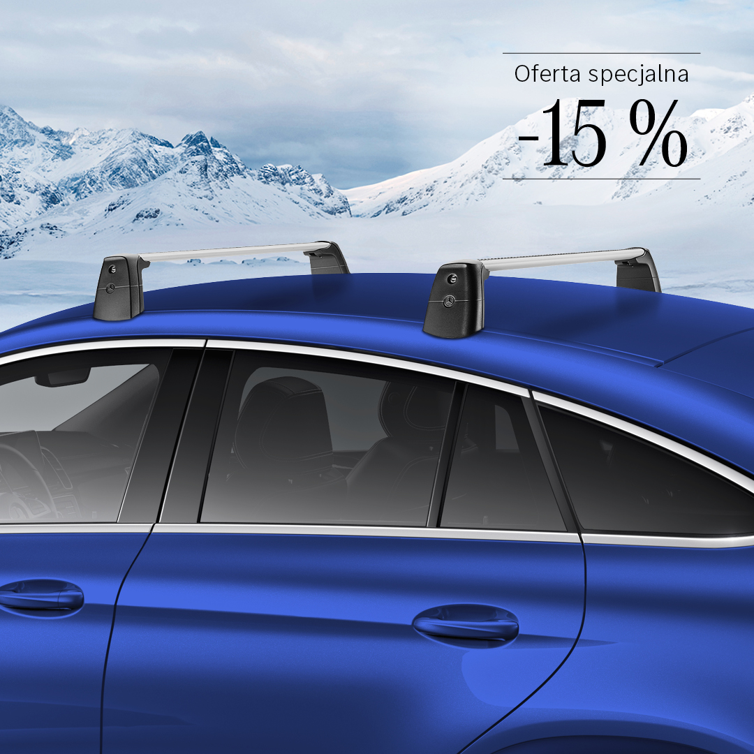 na zdjęciu widzisz bagażnik dachowy Mercedes-Benz w ofercie specjalnej z rabatem piętnaście procent.