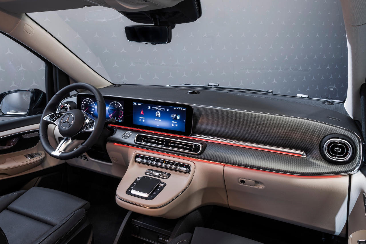 zdjęcie przedstawia wnętrze nowego Mercedes-Benz Marco Polo