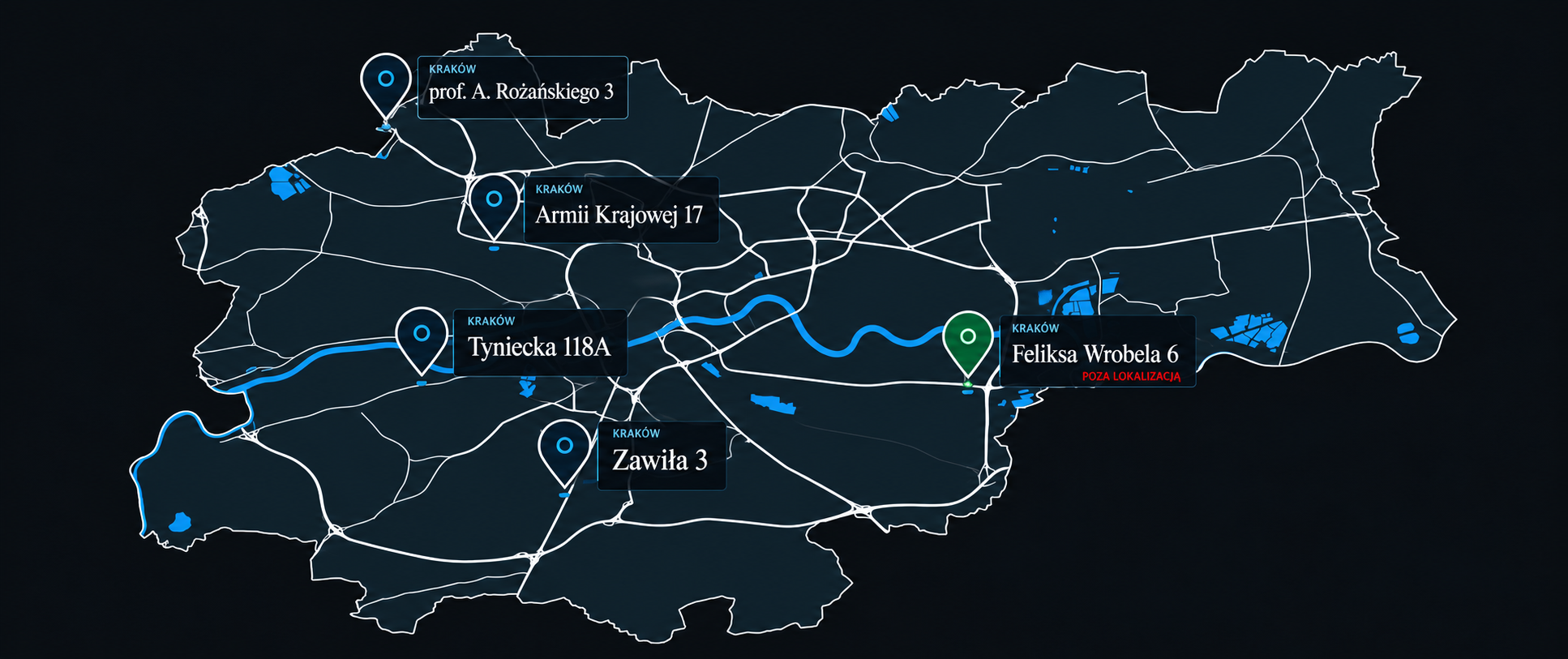 KRAKÓW. Jesteśmy zawsze po drodze! Sprawdź nasze lokalizacje.